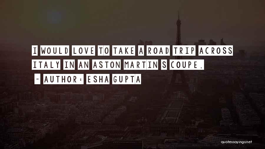 Esha Gupta Quotes: I Would Love To Take A Road Trip Across Italy In An Aston Martin S Coupe.