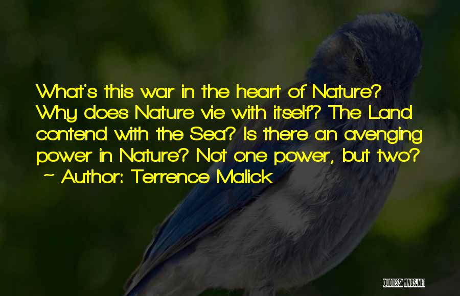 Terrence Malick Quotes: What's This War In The Heart Of Nature? Why Does Nature Vie With Itself? The Land Contend With The Sea?