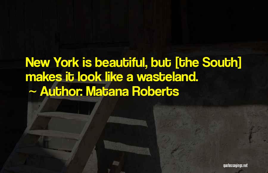 Matana Roberts Quotes: New York Is Beautiful, But [the South] Makes It Look Like A Wasteland.