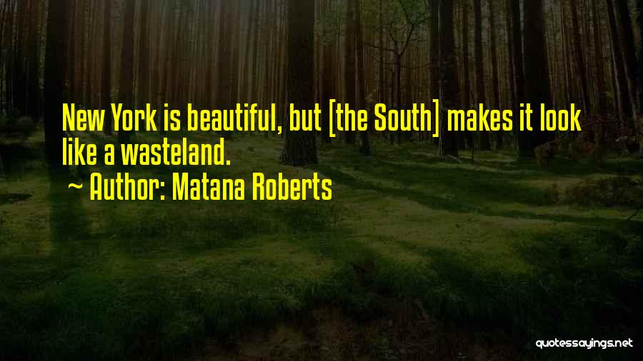 Matana Roberts Quotes: New York Is Beautiful, But [the South] Makes It Look Like A Wasteland.