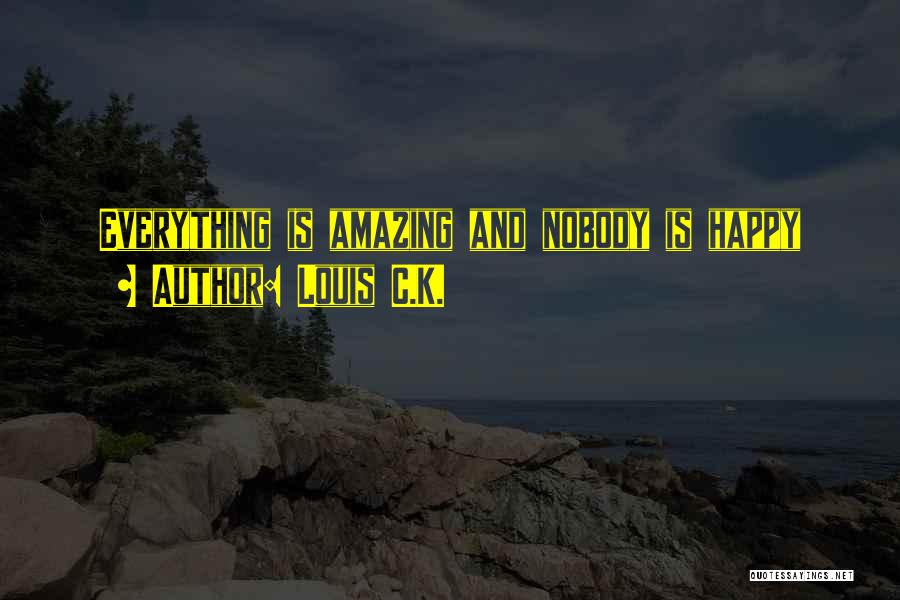 Louis C.K. Quotes: Everything Is Amazing And Nobody Is Happy
