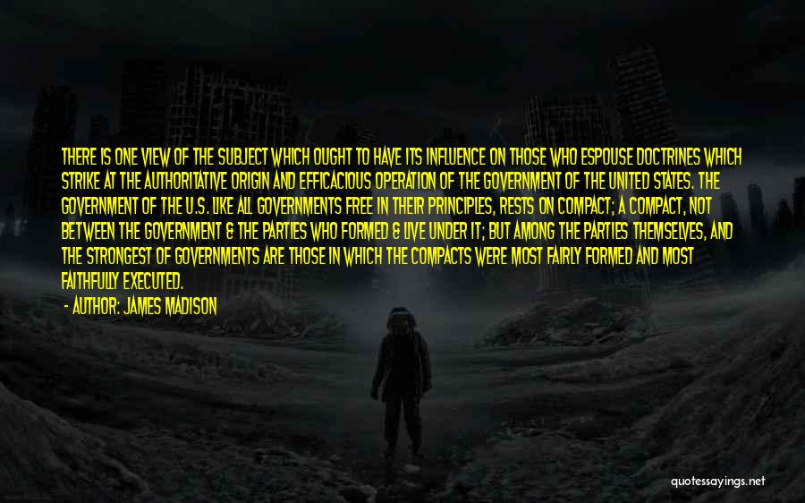 James Madison Quotes: There Is One View Of The Subject Which Ought To Have Its Influence On Those Who Espouse Doctrines Which Strike