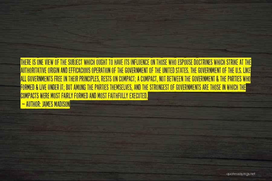 James Madison Quotes: There Is One View Of The Subject Which Ought To Have Its Influence On Those Who Espouse Doctrines Which Strike