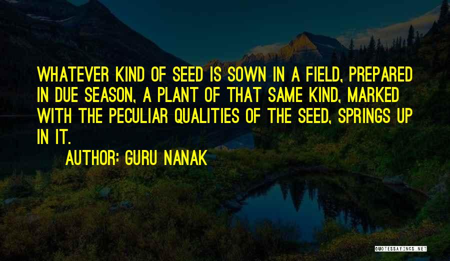 Guru Nanak Quotes: Whatever Kind Of Seed Is Sown In A Field, Prepared In Due Season, A Plant Of That Same Kind, Marked