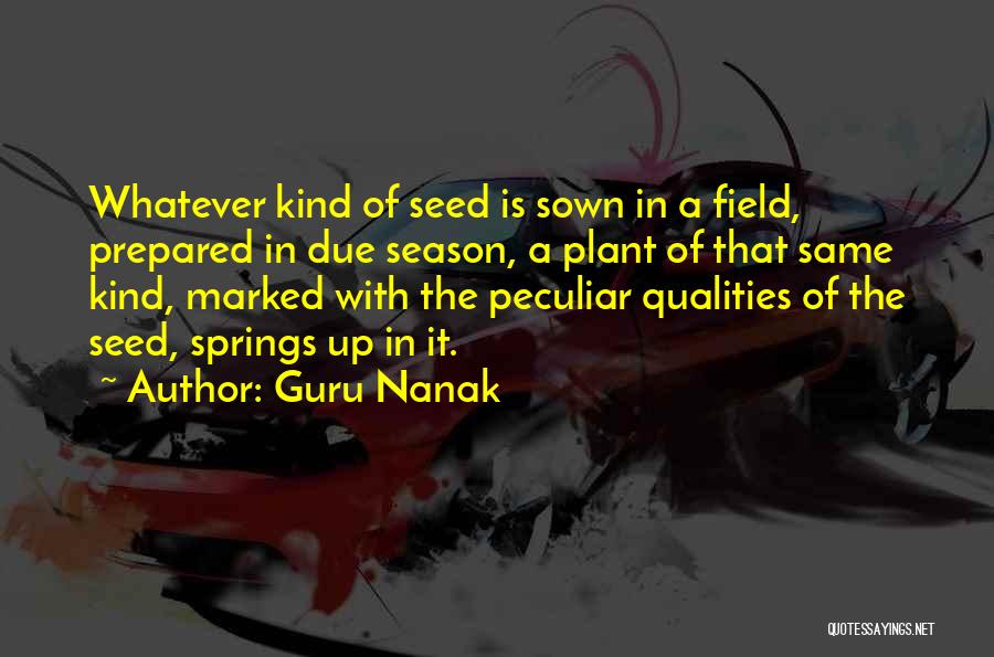 Guru Nanak Quotes: Whatever Kind Of Seed Is Sown In A Field, Prepared In Due Season, A Plant Of That Same Kind, Marked