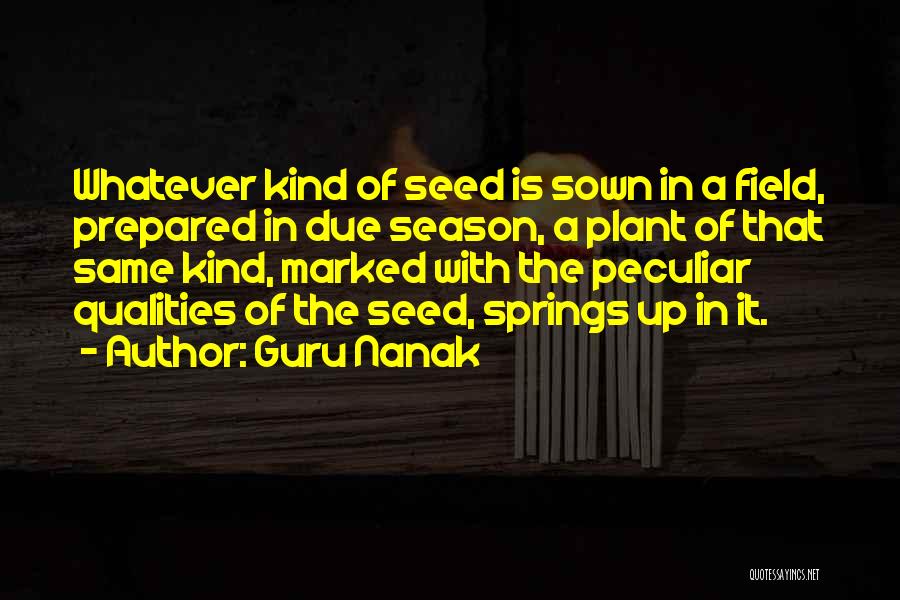 Guru Nanak Quotes: Whatever Kind Of Seed Is Sown In A Field, Prepared In Due Season, A Plant Of That Same Kind, Marked