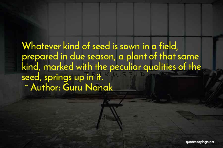 Guru Nanak Quotes: Whatever Kind Of Seed Is Sown In A Field, Prepared In Due Season, A Plant Of That Same Kind, Marked