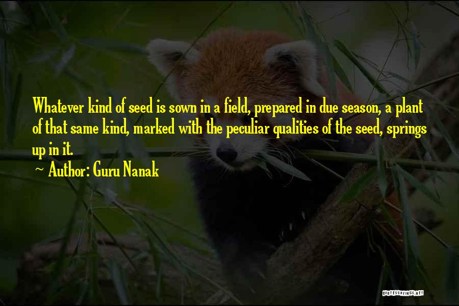 Guru Nanak Quotes: Whatever Kind Of Seed Is Sown In A Field, Prepared In Due Season, A Plant Of That Same Kind, Marked