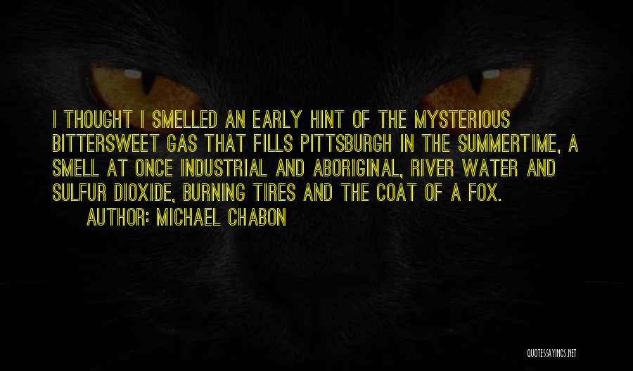 Michael Chabon Quotes: I Thought I Smelled An Early Hint Of The Mysterious Bittersweet Gas That Fills Pittsburgh In The Summertime, A Smell