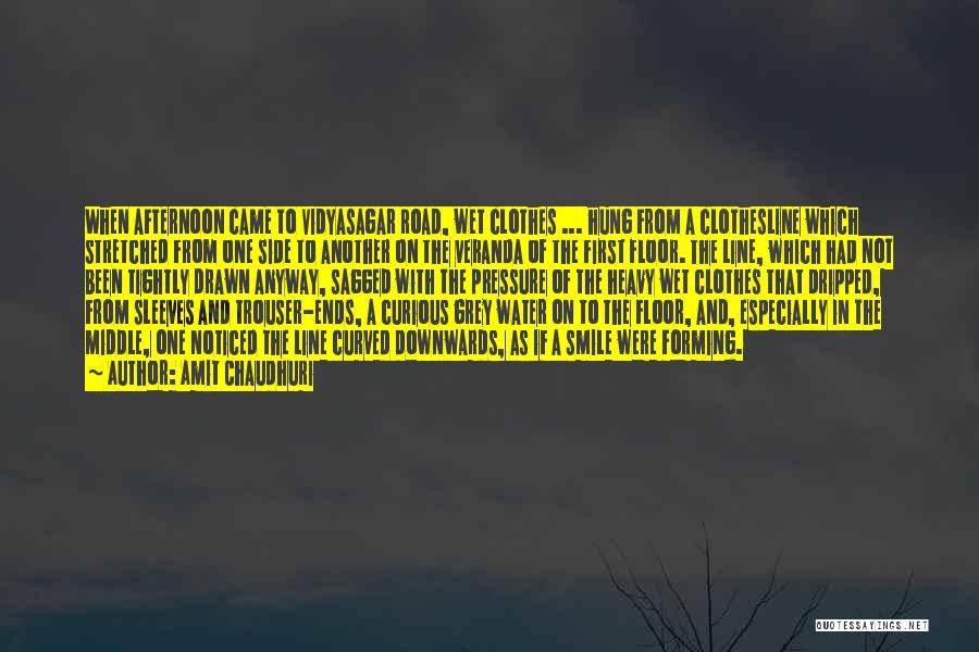 Amit Chaudhuri Quotes: When Afternoon Came To Vidyasagar Road, Wet Clothes ... Hung From A Clothesline Which Stretched From One Side To Another