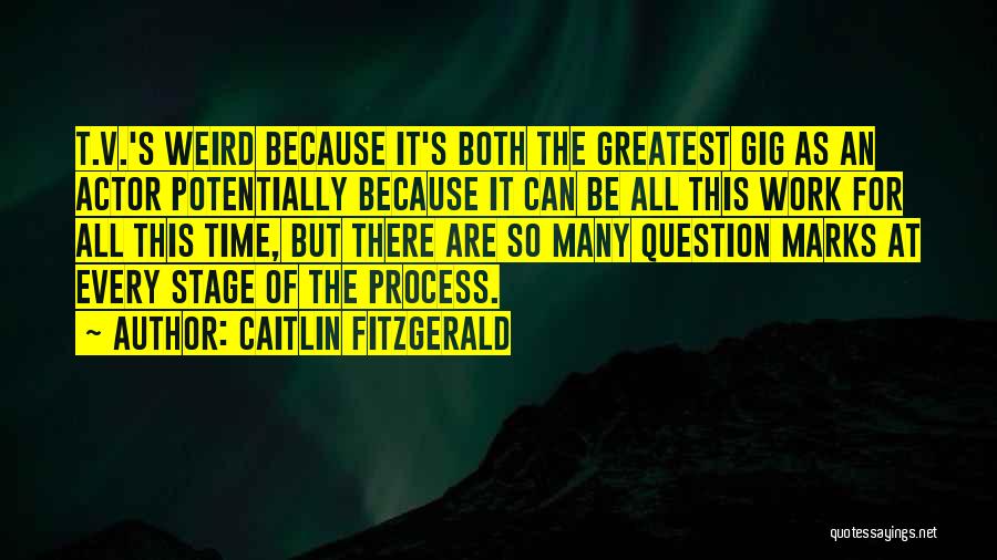Caitlin Fitzgerald Quotes: T.v.'s Weird Because It's Both The Greatest Gig As An Actor Potentially Because It Can Be All This Work For