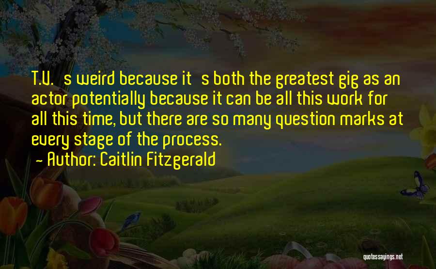 Caitlin Fitzgerald Quotes: T.v.'s Weird Because It's Both The Greatest Gig As An Actor Potentially Because It Can Be All This Work For