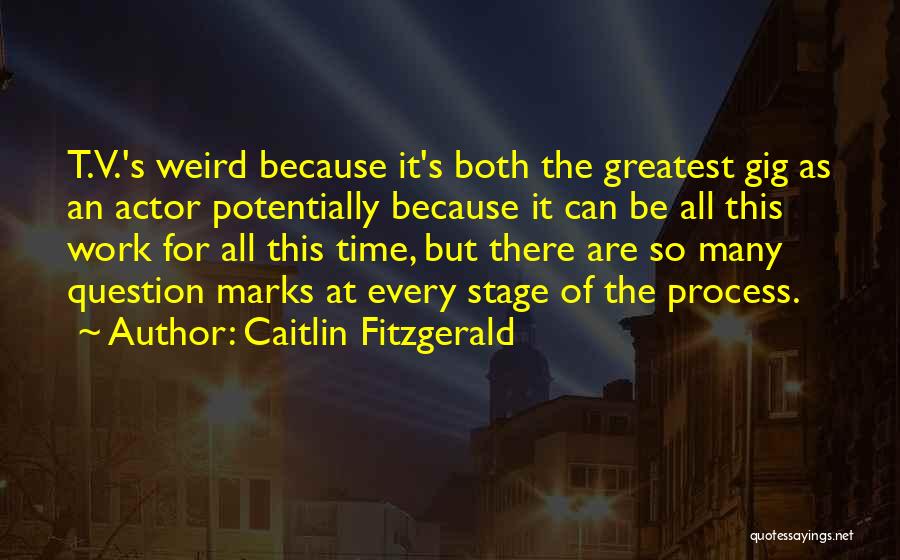 Caitlin Fitzgerald Quotes: T.v.'s Weird Because It's Both The Greatest Gig As An Actor Potentially Because It Can Be All This Work For
