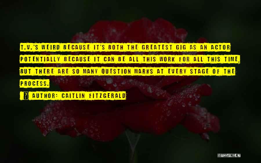 Caitlin Fitzgerald Quotes: T.v.'s Weird Because It's Both The Greatest Gig As An Actor Potentially Because It Can Be All This Work For