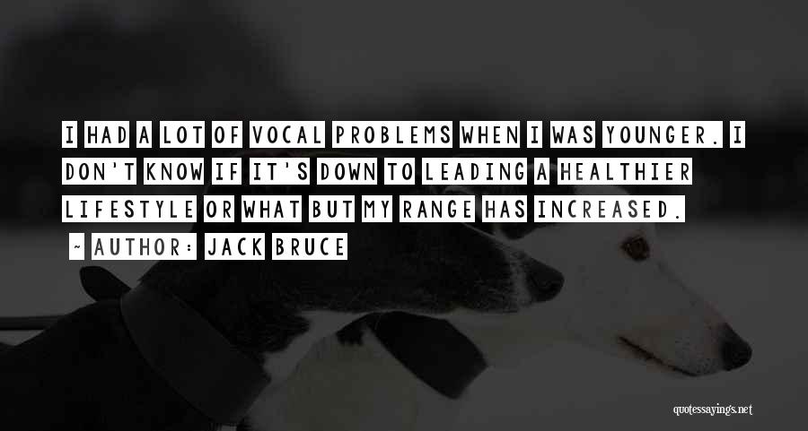 Jack Bruce Quotes: I Had A Lot Of Vocal Problems When I Was Younger. I Don't Know If It's Down To Leading A