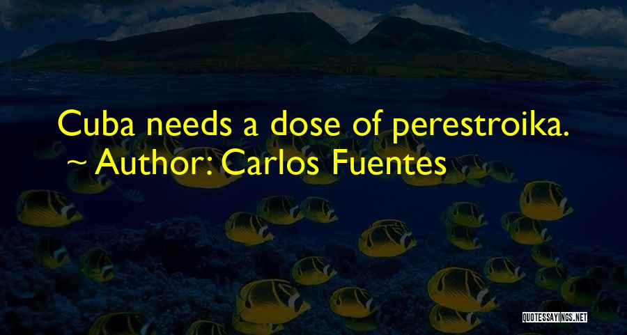 Carlos Fuentes Quotes: Cuba Needs A Dose Of Perestroika.