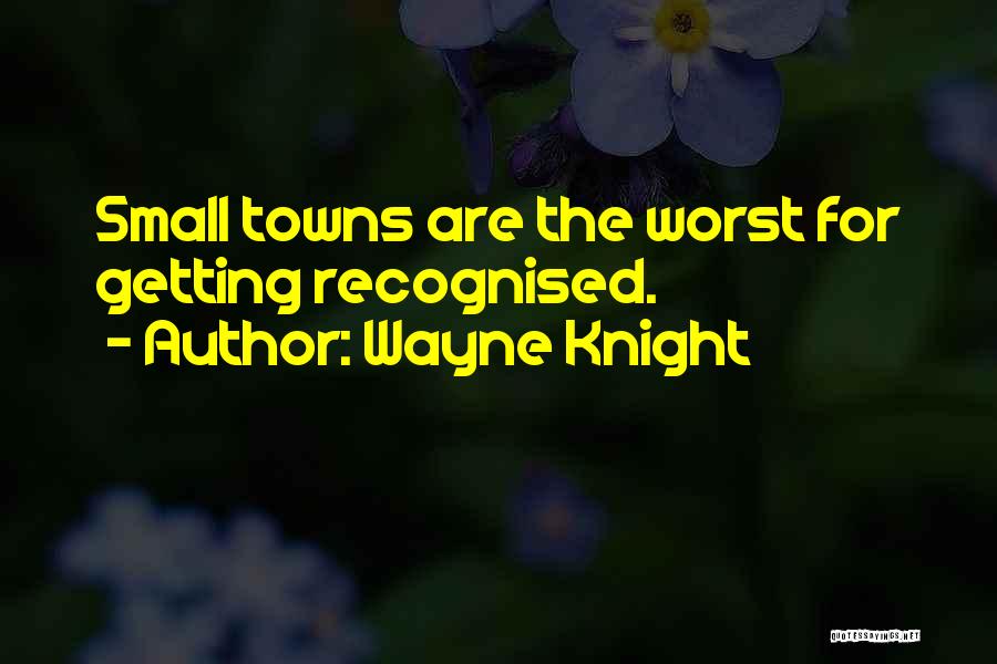 Wayne Knight Quotes: Small Towns Are The Worst For Getting Recognised.