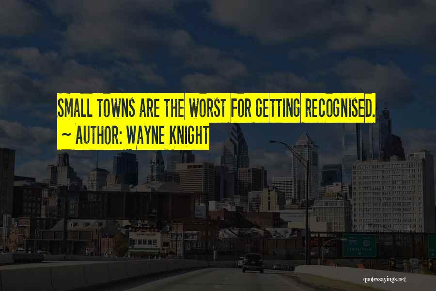 Wayne Knight Quotes: Small Towns Are The Worst For Getting Recognised.