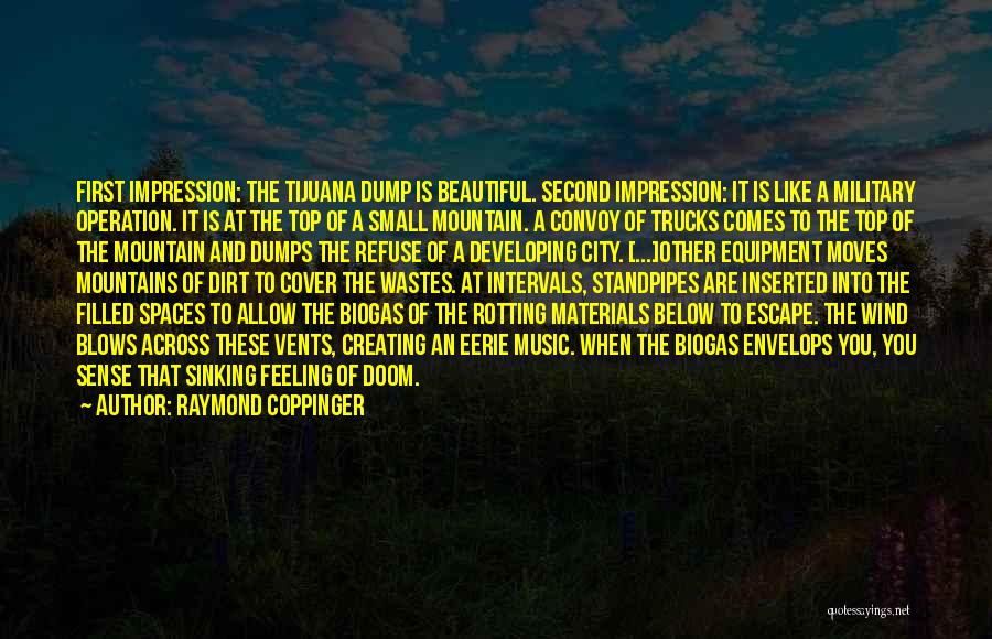 Raymond Coppinger Quotes: First Impression: The Tijuana Dump Is Beautiful. Second Impression: It Is Like A Military Operation. It Is At The Top