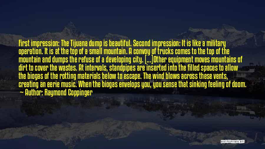 Raymond Coppinger Quotes: First Impression: The Tijuana Dump Is Beautiful. Second Impression: It Is Like A Military Operation. It Is At The Top