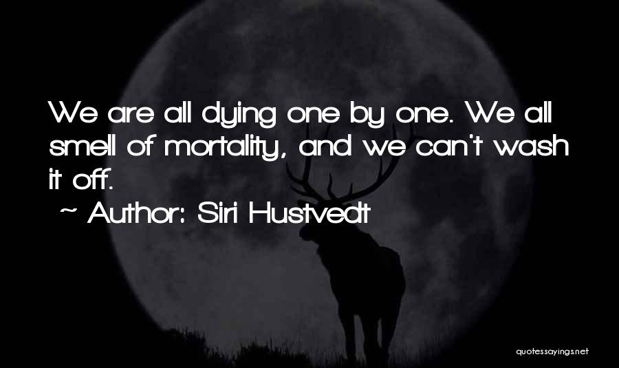 Siri Hustvedt Quotes: We Are All Dying One By One. We All Smell Of Mortality, And We Can't Wash It Off.