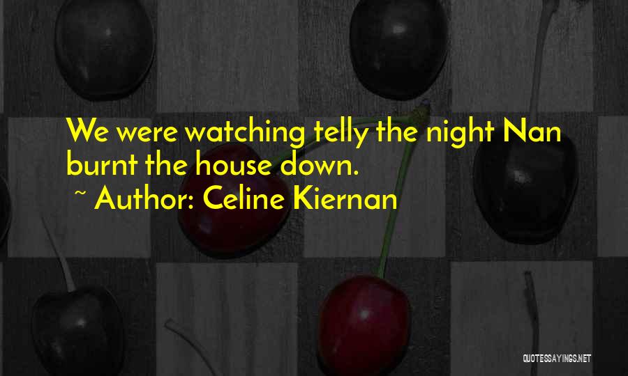 Celine Kiernan Quotes: We Were Watching Telly The Night Nan Burnt The House Down.