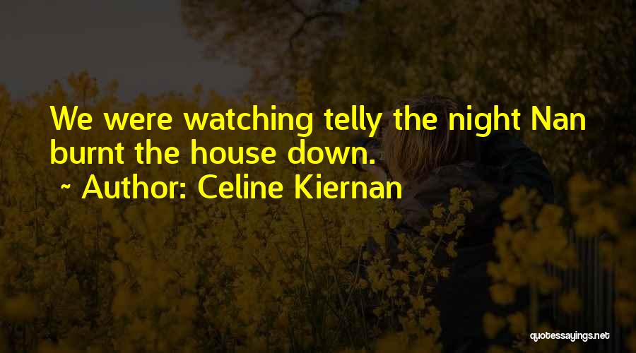 Celine Kiernan Quotes: We Were Watching Telly The Night Nan Burnt The House Down.