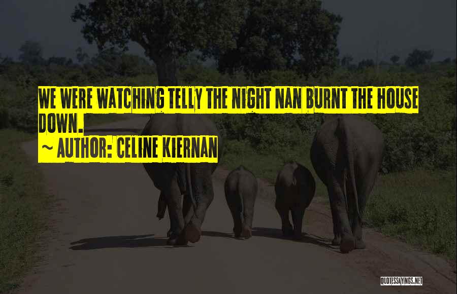Celine Kiernan Quotes: We Were Watching Telly The Night Nan Burnt The House Down.