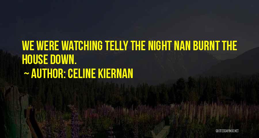 Celine Kiernan Quotes: We Were Watching Telly The Night Nan Burnt The House Down.