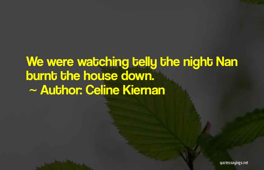 Celine Kiernan Quotes: We Were Watching Telly The Night Nan Burnt The House Down.
