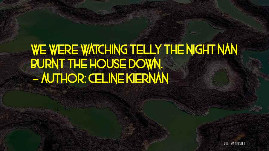 Celine Kiernan Quotes: We Were Watching Telly The Night Nan Burnt The House Down.