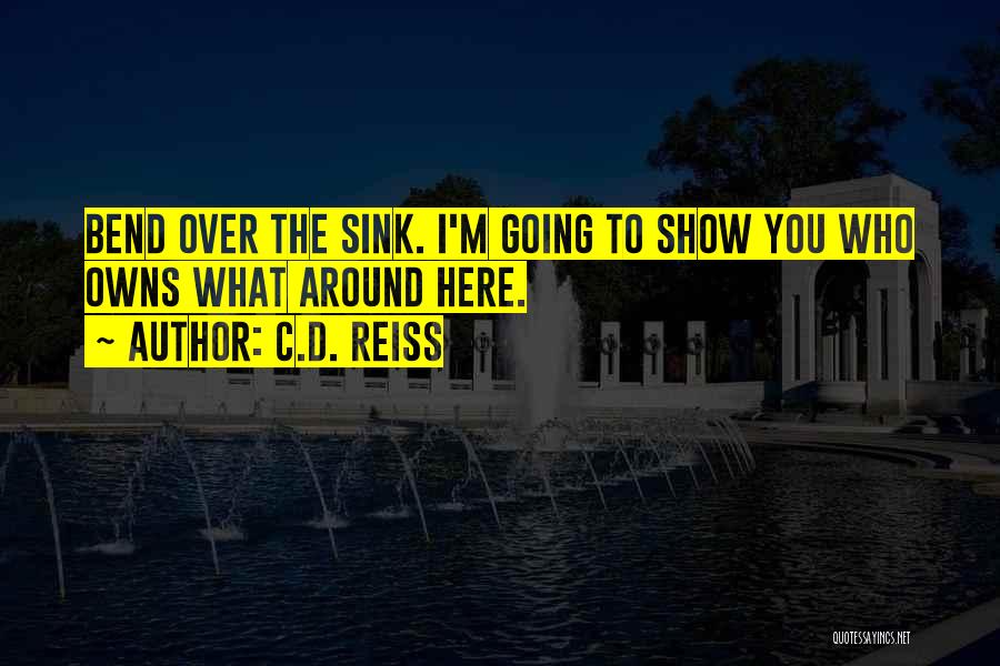 C.D. Reiss Quotes: Bend Over The Sink. I'm Going To Show You Who Owns What Around Here.