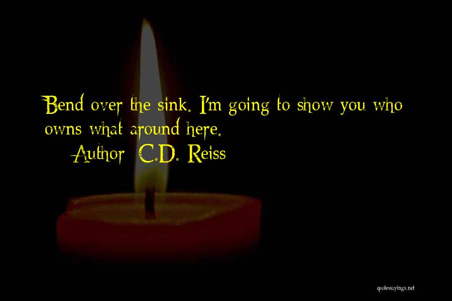 C.D. Reiss Quotes: Bend Over The Sink. I'm Going To Show You Who Owns What Around Here.