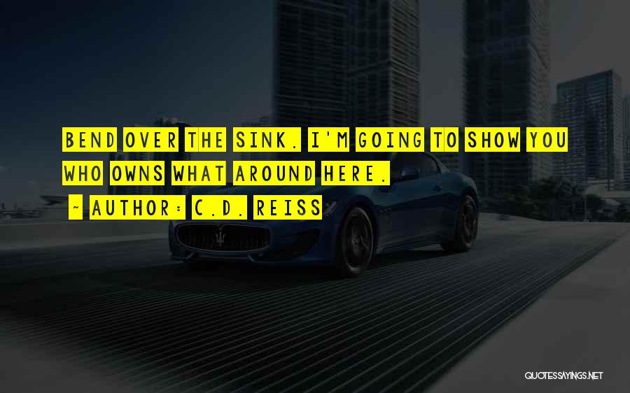 C.D. Reiss Quotes: Bend Over The Sink. I'm Going To Show You Who Owns What Around Here.