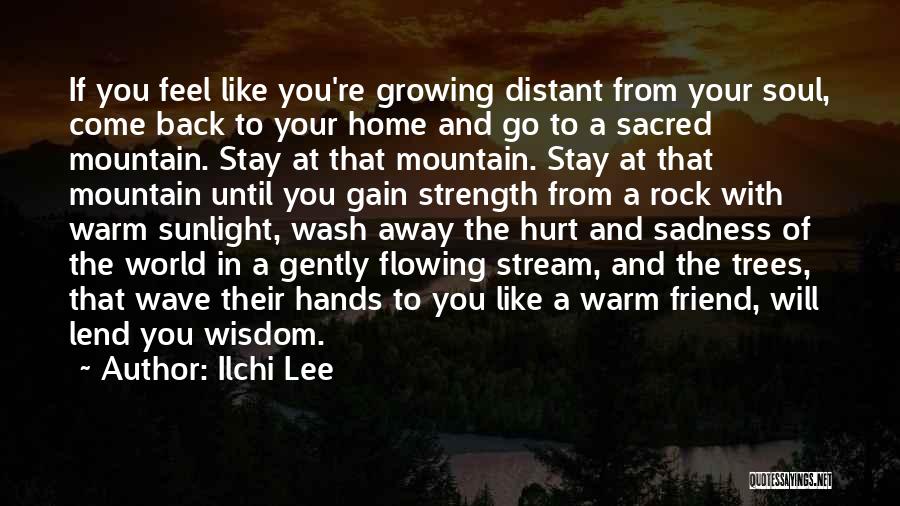 Ilchi Lee Quotes: If You Feel Like You're Growing Distant From Your Soul, Come Back To Your Home And Go To A Sacred