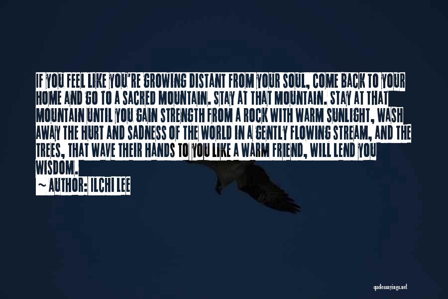 Ilchi Lee Quotes: If You Feel Like You're Growing Distant From Your Soul, Come Back To Your Home And Go To A Sacred