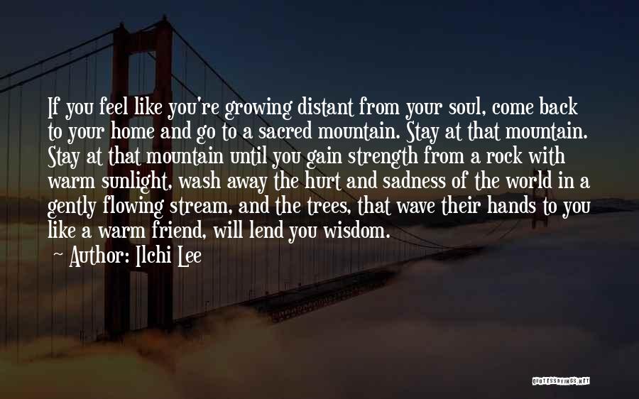 Ilchi Lee Quotes: If You Feel Like You're Growing Distant From Your Soul, Come Back To Your Home And Go To A Sacred