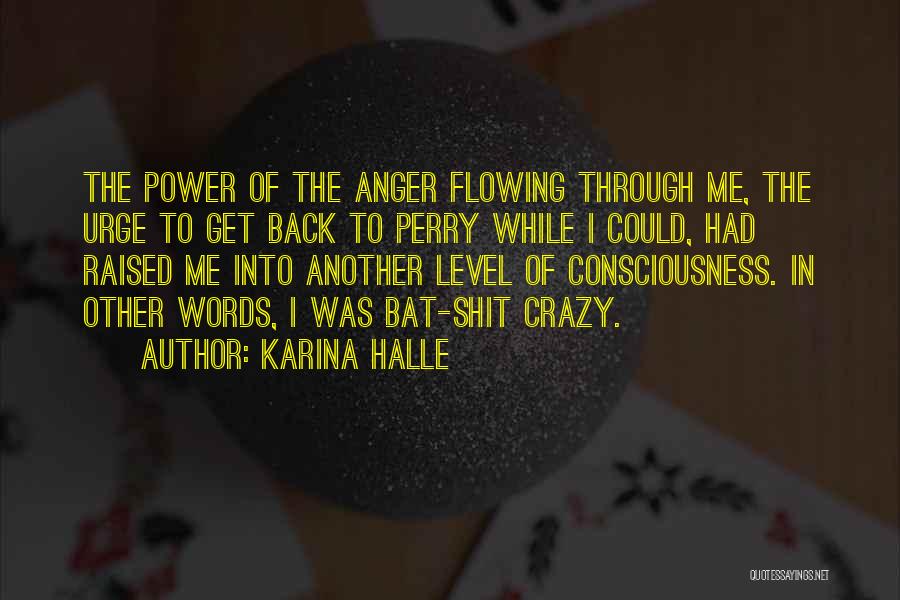 Karina Halle Quotes: The Power Of The Anger Flowing Through Me, The Urge To Get Back To Perry While I Could, Had Raised