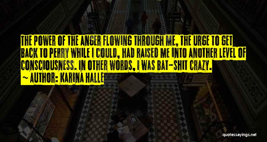 Karina Halle Quotes: The Power Of The Anger Flowing Through Me, The Urge To Get Back To Perry While I Could, Had Raised