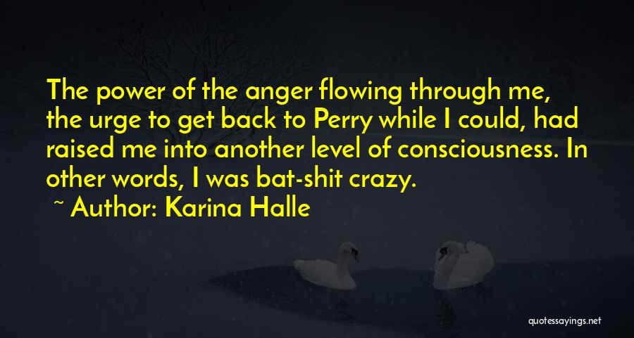 Karina Halle Quotes: The Power Of The Anger Flowing Through Me, The Urge To Get Back To Perry While I Could, Had Raised