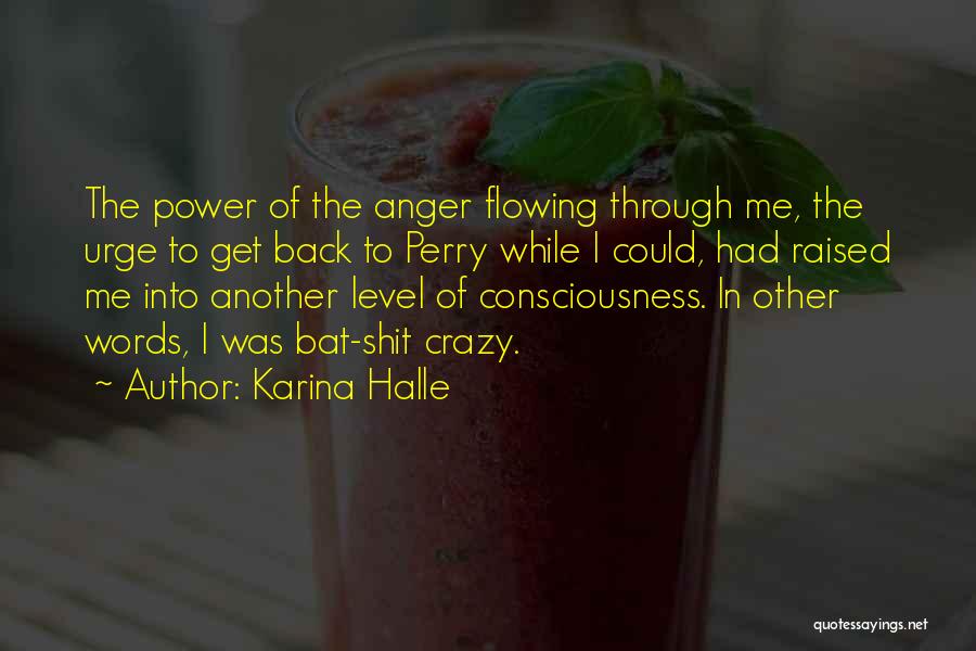 Karina Halle Quotes: The Power Of The Anger Flowing Through Me, The Urge To Get Back To Perry While I Could, Had Raised