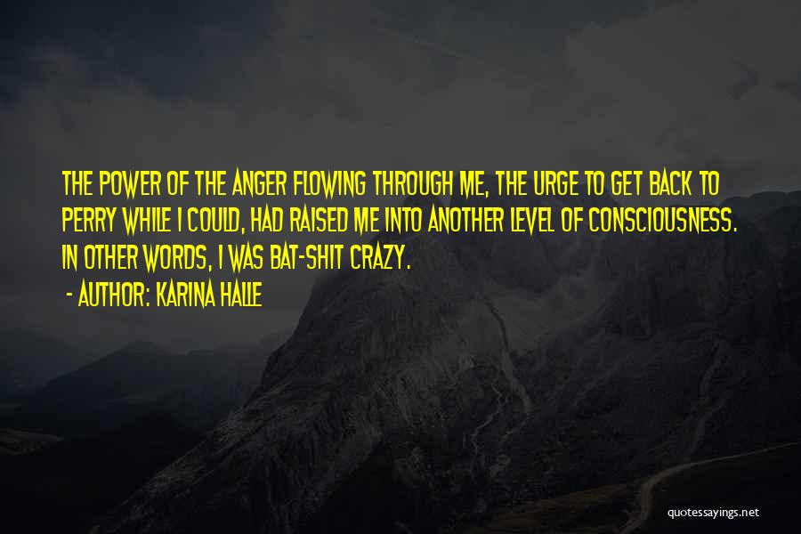 Karina Halle Quotes: The Power Of The Anger Flowing Through Me, The Urge To Get Back To Perry While I Could, Had Raised