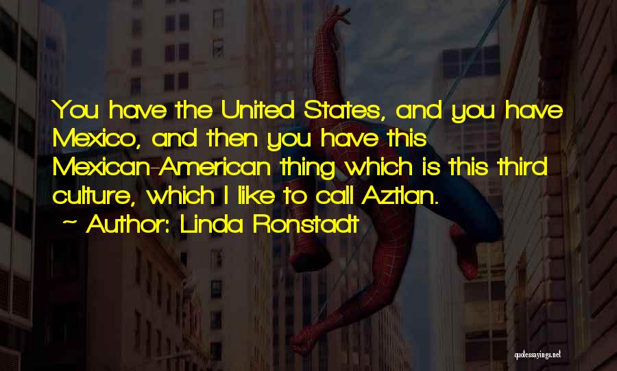 Linda Ronstadt Quotes: You Have The United States, And You Have Mexico, And Then You Have This Mexican-american Thing Which Is This Third