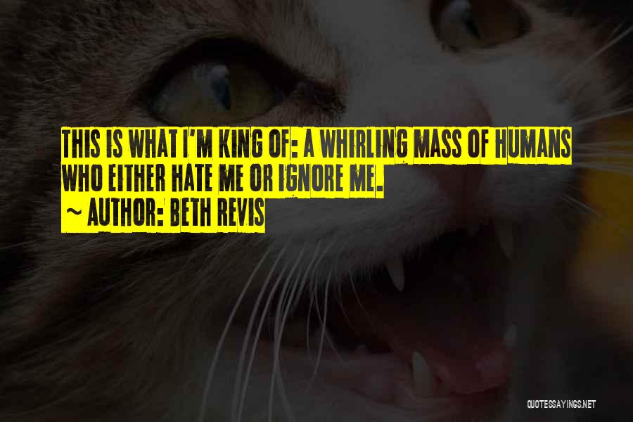 Beth Revis Quotes: This Is What I'm King Of: A Whirling Mass Of Humans Who Either Hate Me Or Ignore Me.