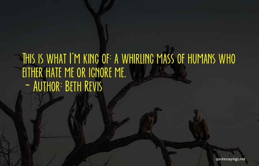 Beth Revis Quotes: This Is What I'm King Of: A Whirling Mass Of Humans Who Either Hate Me Or Ignore Me.