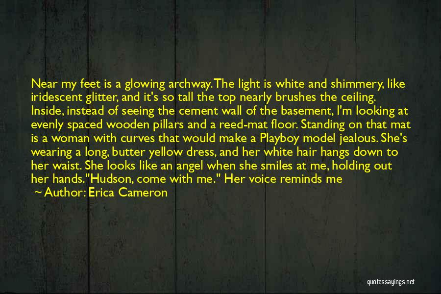 Erica Cameron Quotes: Near My Feet Is A Glowing Archway. The Light Is White And Shimmery, Like Iridescent Glitter, And It's So Tall