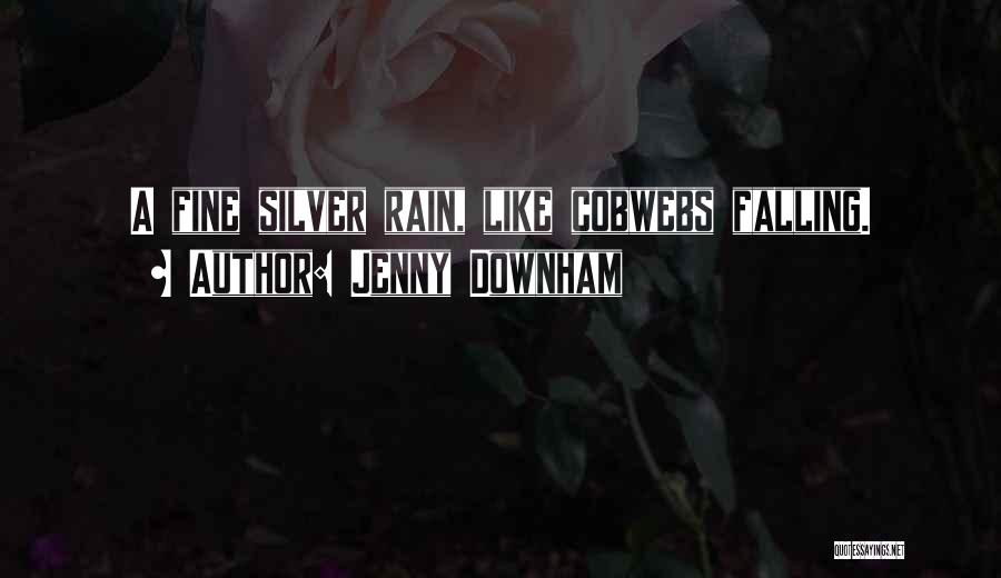 Jenny Downham Quotes: A Fine Silver Rain, Like Cobwebs Falling.