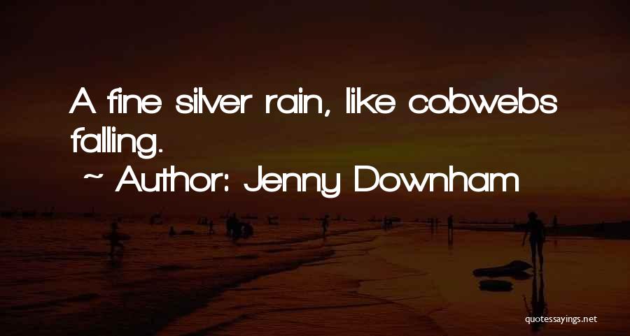 Jenny Downham Quotes: A Fine Silver Rain, Like Cobwebs Falling.