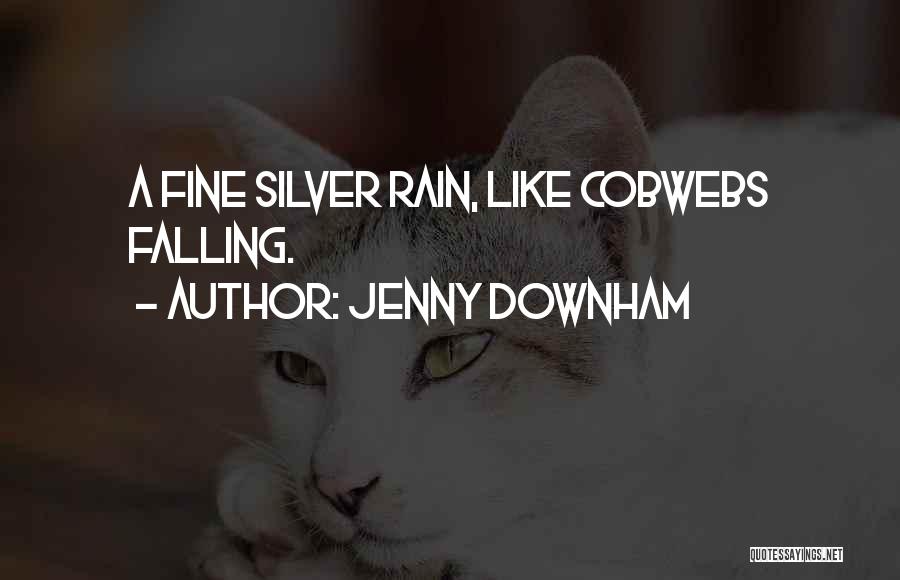 Jenny Downham Quotes: A Fine Silver Rain, Like Cobwebs Falling.