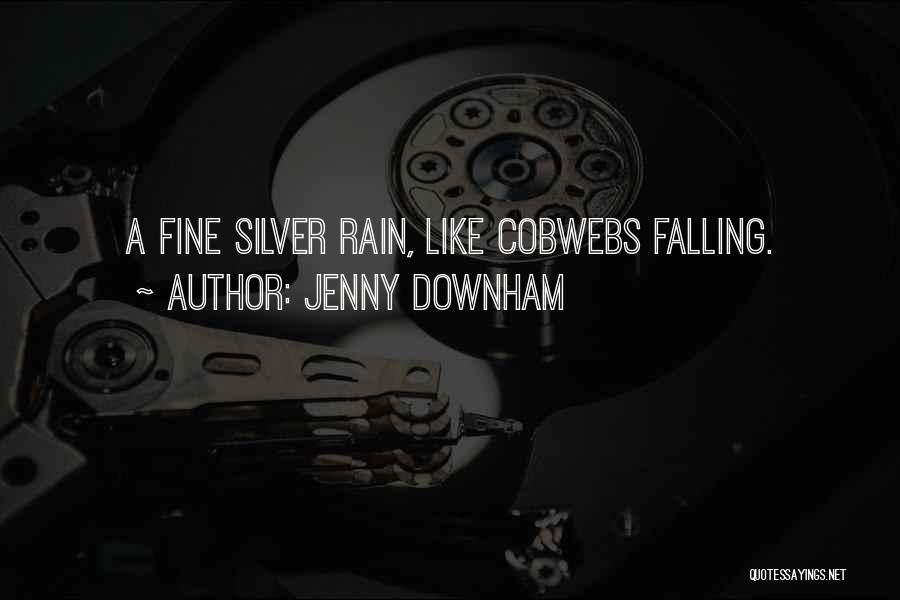 Jenny Downham Quotes: A Fine Silver Rain, Like Cobwebs Falling.